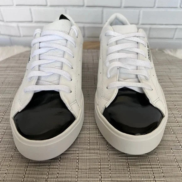 Adidas Sleek Cloud White Womens Lace Up Shoes Sneakers Size 9 - Picture 2 of 11